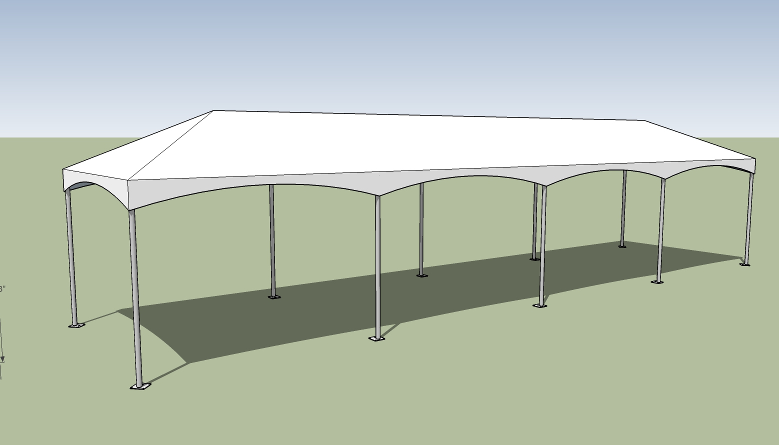 10x40 frame tent